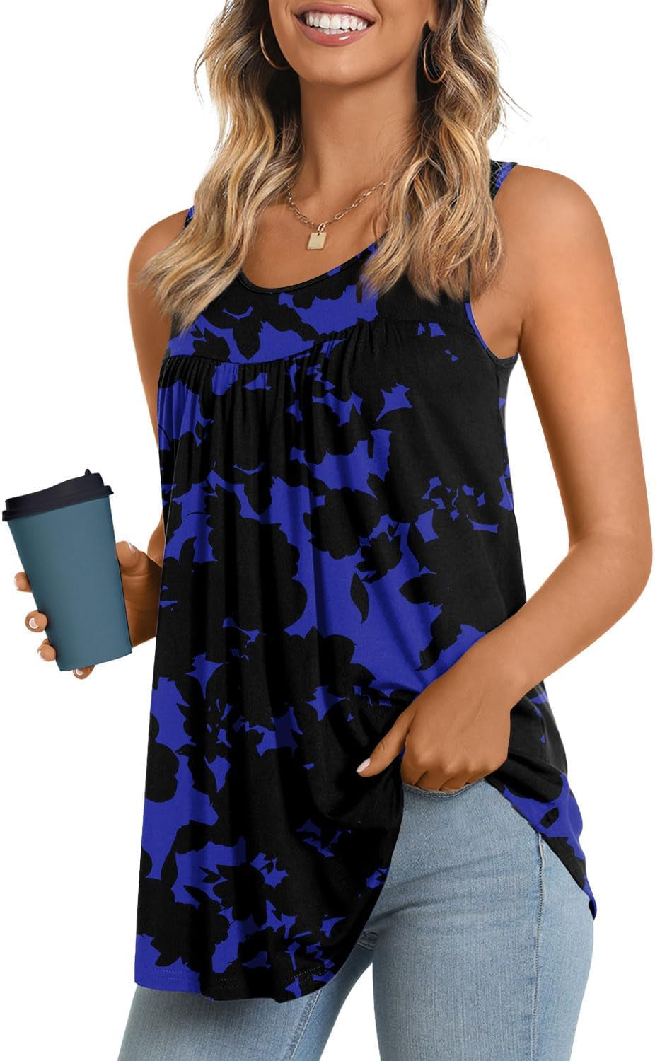 Women'S Tank Tops 2026 Summer Tunics Casual Sleeveless Shirts Ladies Loose Fit Blouses S-4XL by Matrix Store