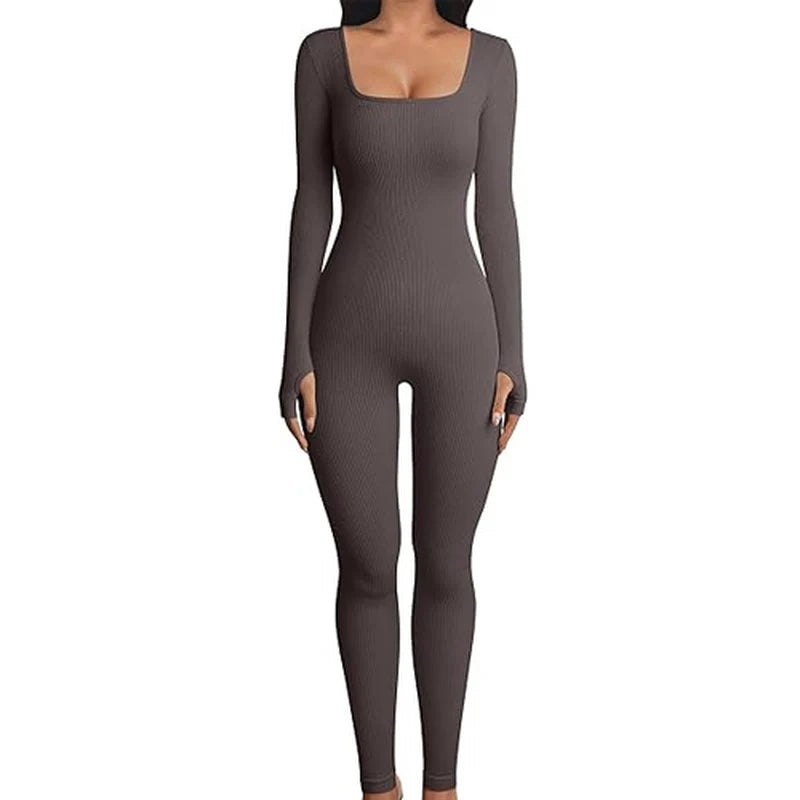 Women's Seamless Long-Sleeve Yoga Jumpsuit by Matrix Store