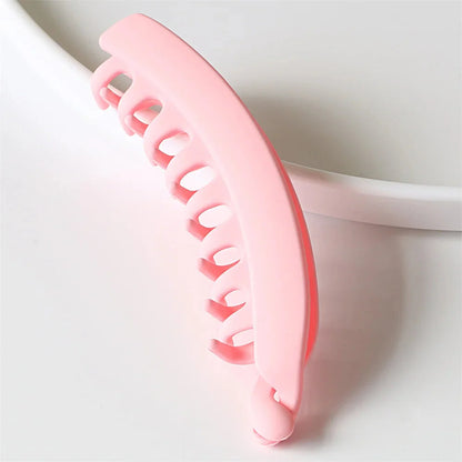 Frosted Solid Color Banana Hair Clips – Fashion Ponytail Barrettes & Hair Claws for Women by Matrix Store