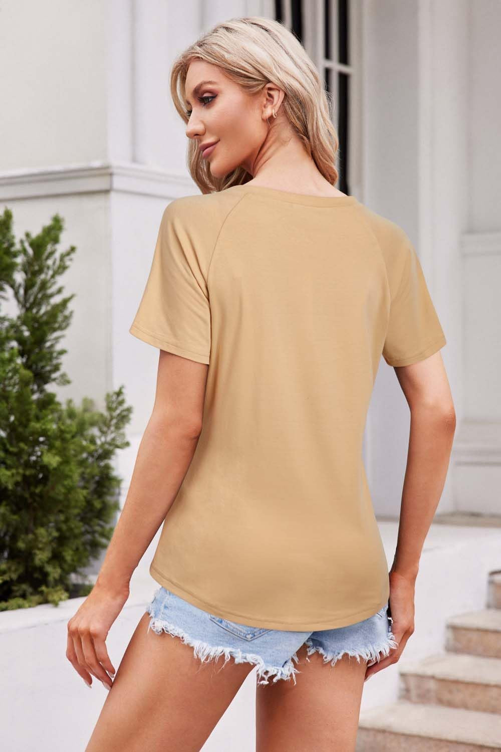 Women'S Long/Short Sleeve Leopard Print Color Block Tunic Tops Casual Raglan Shirt by Matrix Store