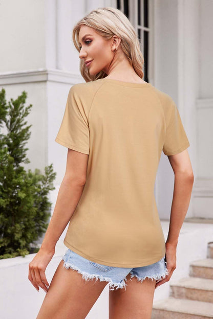 Women'S Long/Short Sleeve Leopard Print Color Block Tunic Tops Casual Raglan Shirt by Matrix Store