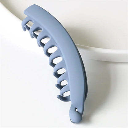 Frosted Solid Color Banana Hair Clips – Fashion Ponytail Barrettes & Hair Claws for Women by Matrix Store