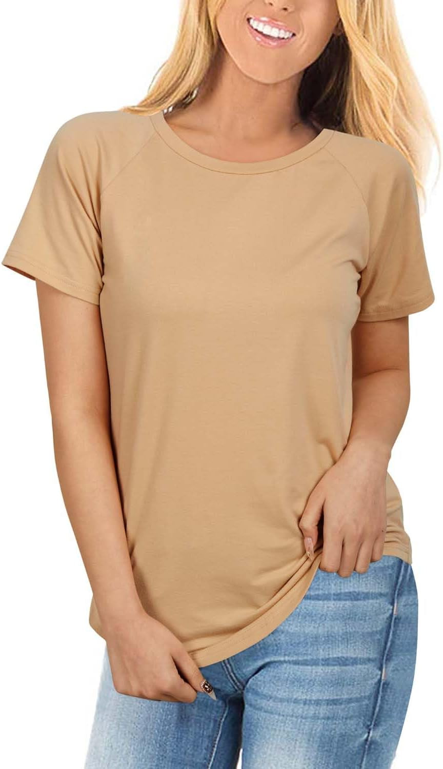 Women'S Long/Short Sleeve Leopard Print Color Block Tunic Tops Casual Raglan Shirt by Matrix Store