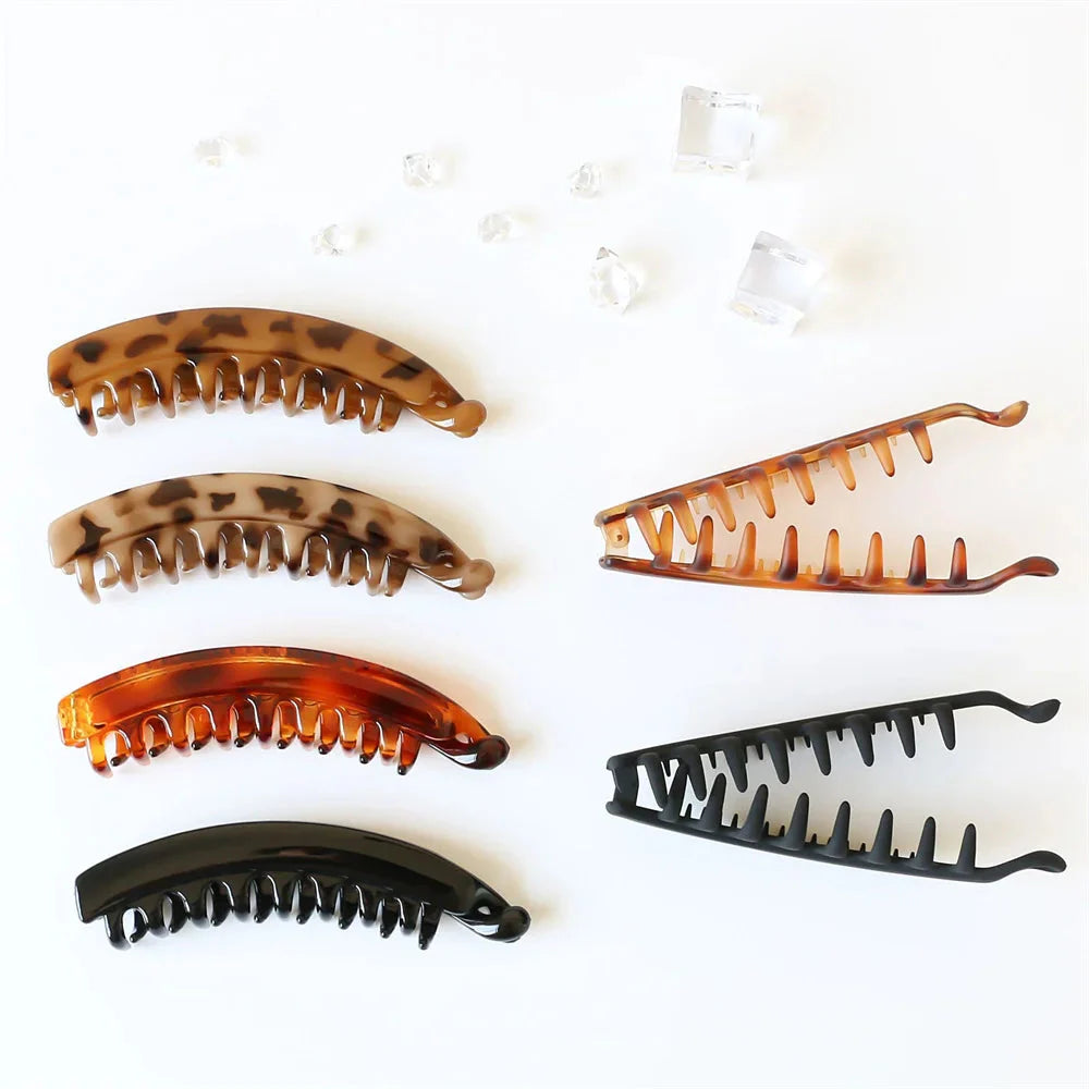 Frosted Solid Color Banana Hair Clips – Fashion Ponytail Barrettes & Hair Claws for Women by Matrix Store