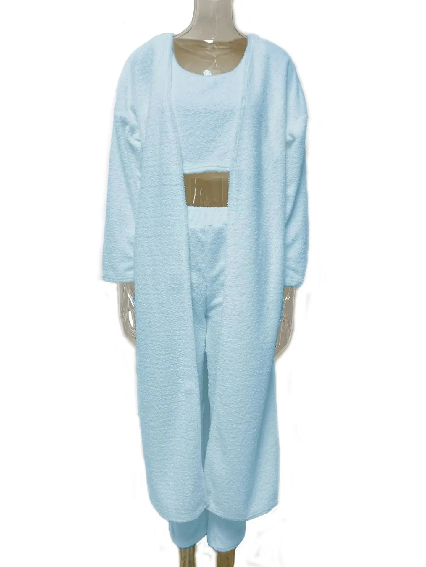 3-Piece Fuzzy Fleece Loungewear Set by Matrix Store